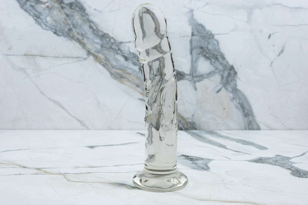 Glas Red Head Double Glazen Dildo 22