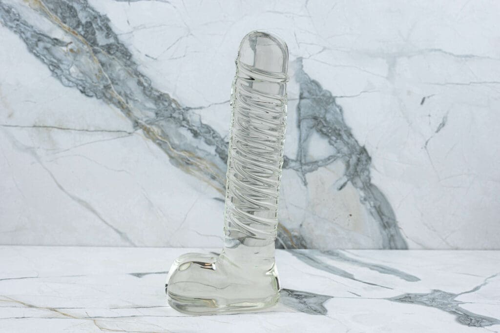 Glas Red Head Double Glazen Dildo 28