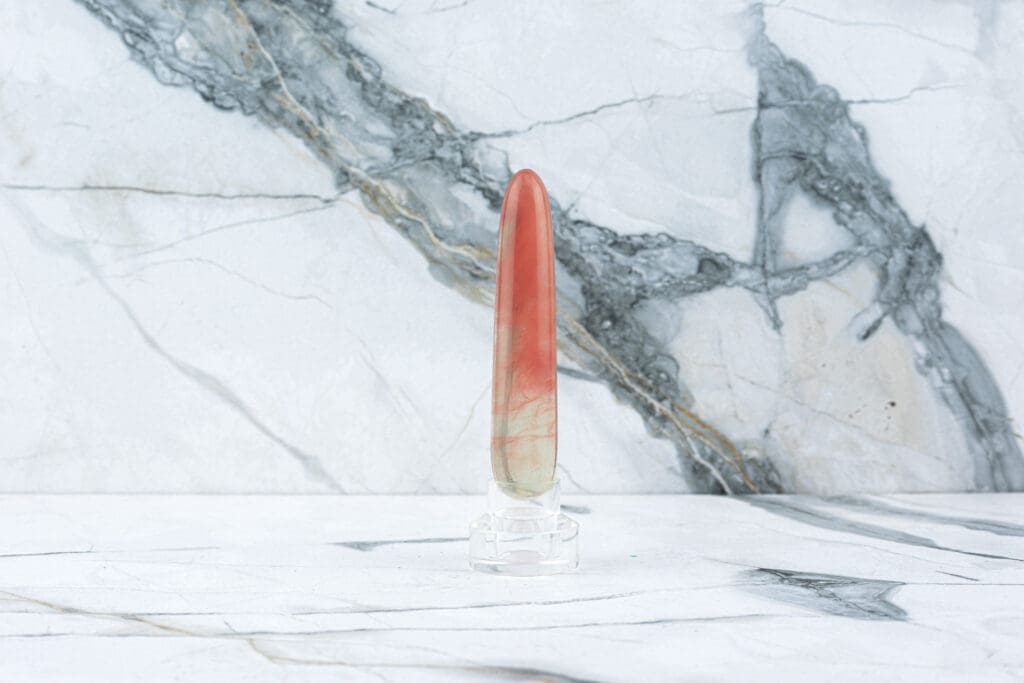 Yoni Wand Rode Kwarts 10 Cm
