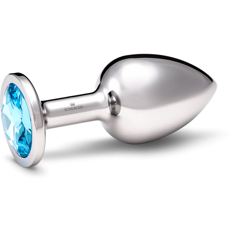 Rosebuds Large Stainless Steel Crystal Buttplug