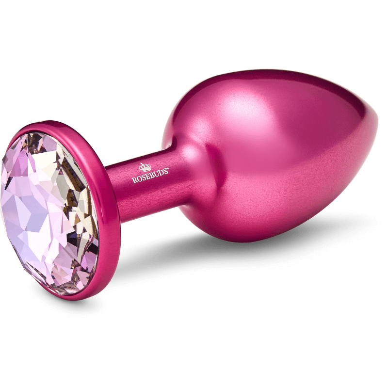 Rosebuds Medium Alu Crystal Pink Buttplug