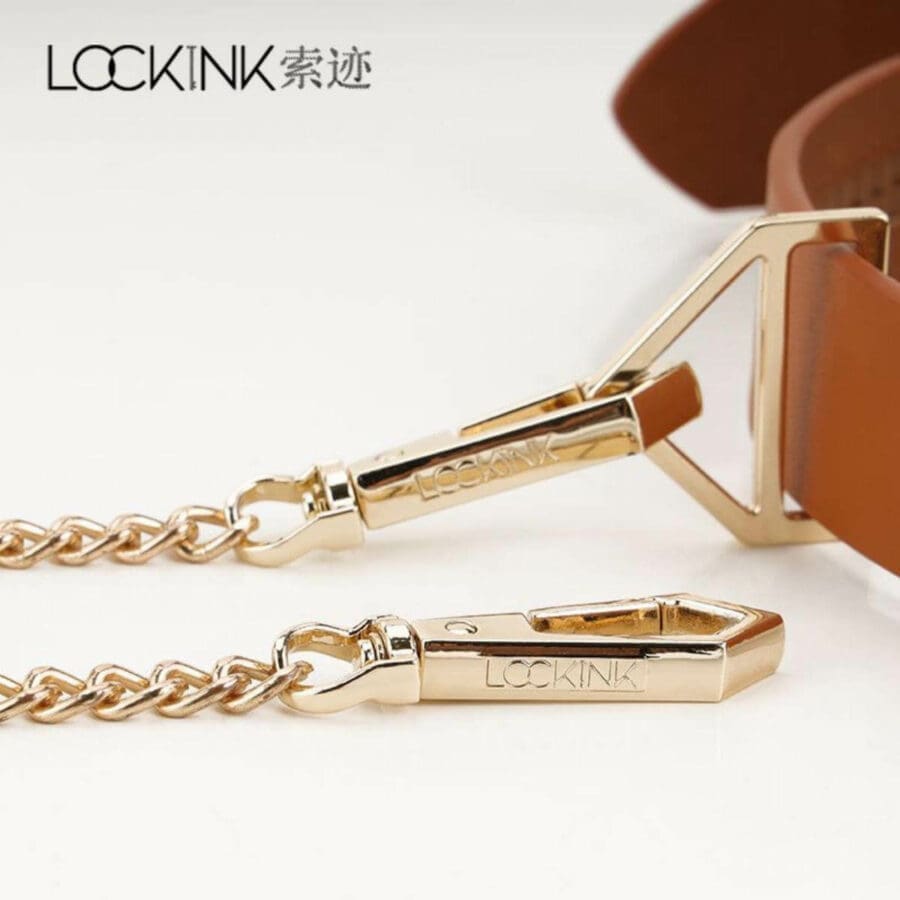 Lockink Collar Met Leash Bruin 6