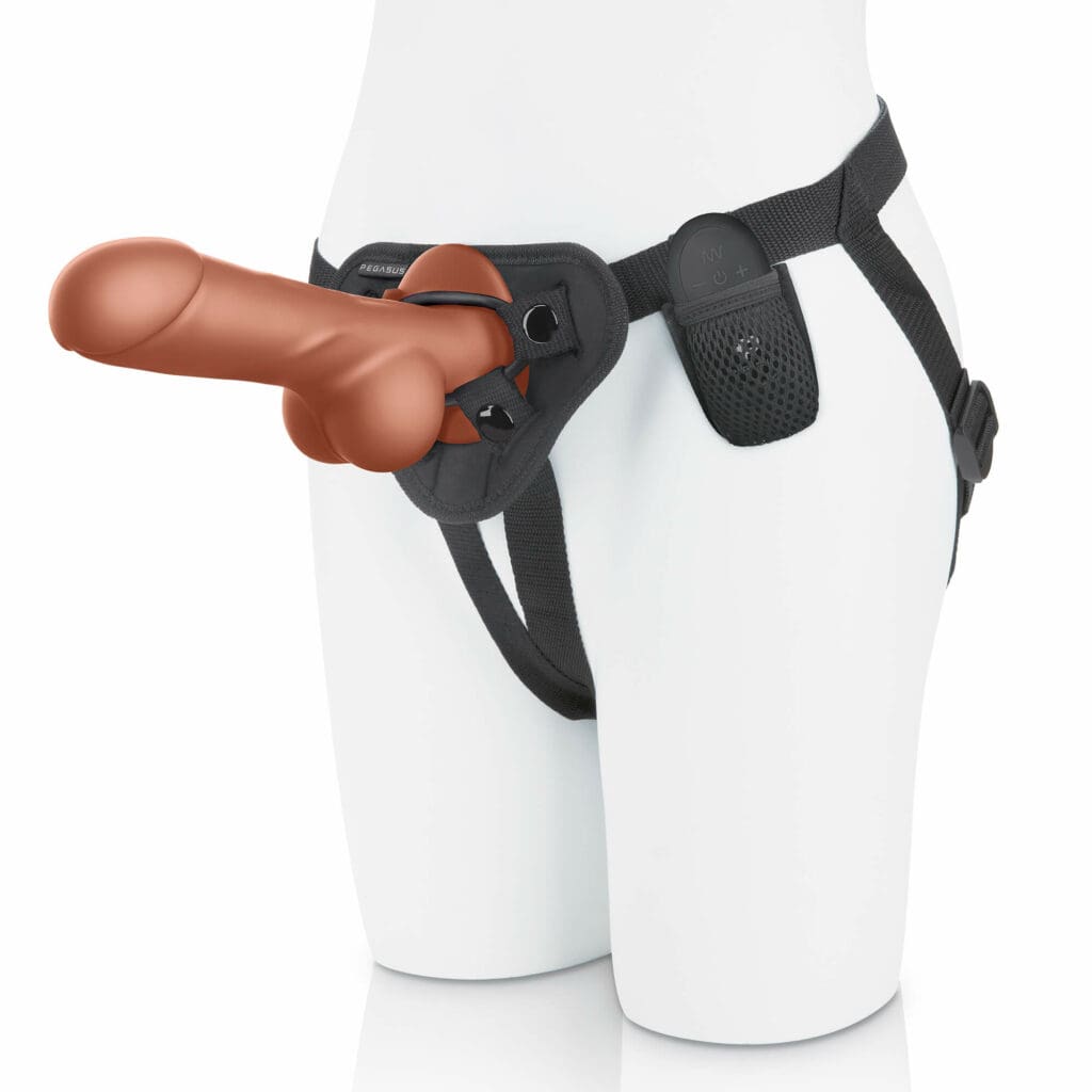 Pegasus Realistische Dildo Met Harnas Brons 203 Cm