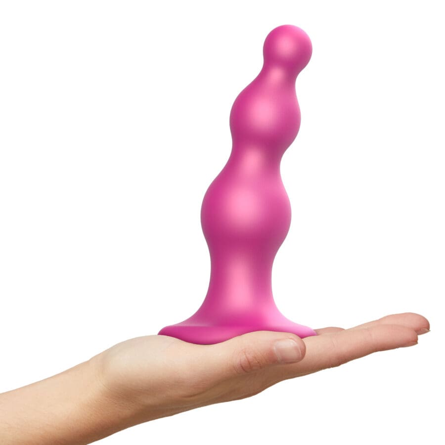 Strap On Me Dildo Plug Beads Metallic Roze