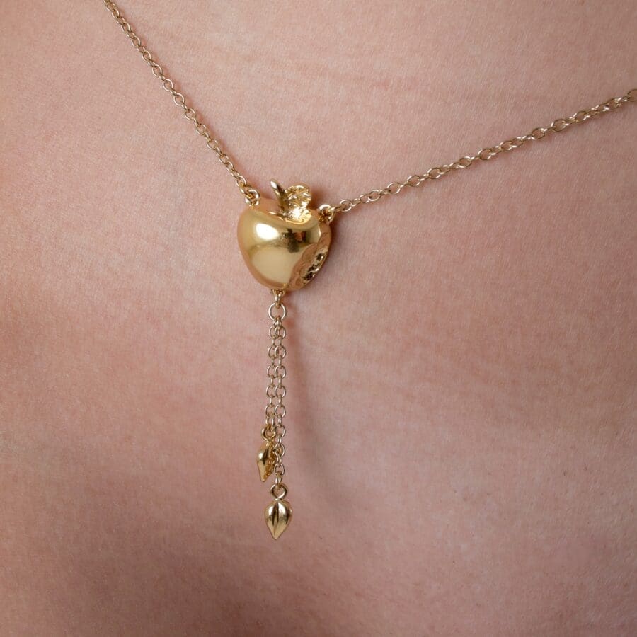 Sylvie Monthule Heupketting Crunched Apple Goud 3