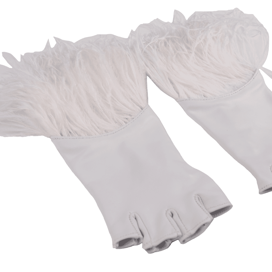 Elif Domanic Berura Handschoenen Met Struisvogelveren 2