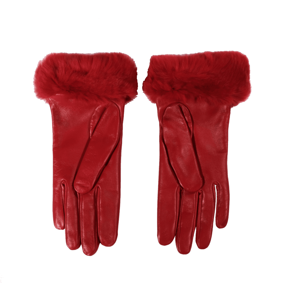 Elif Domanic Etty Handschoenen Met Lamswol Rood 3