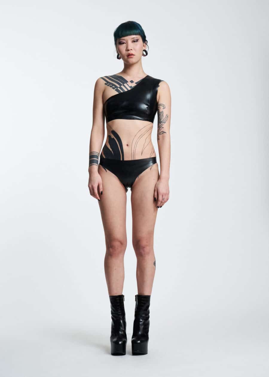 Filth Latex - The Alice Latex Crop Top