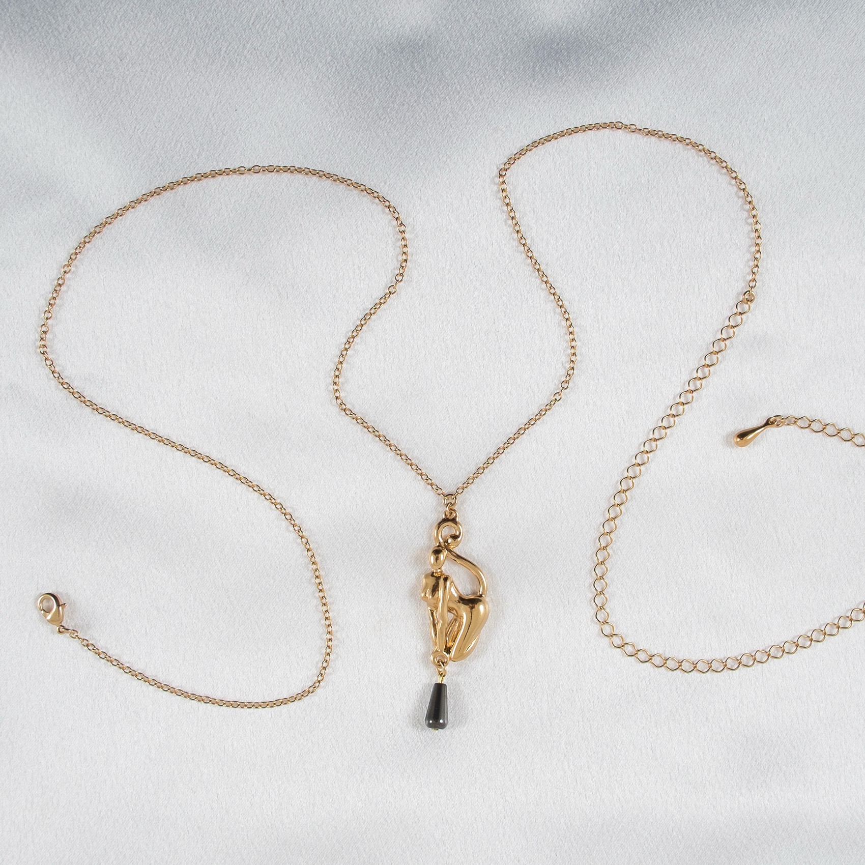 Hip Necklace Catwoman in Gold - Luxury Body Jewelry size XS