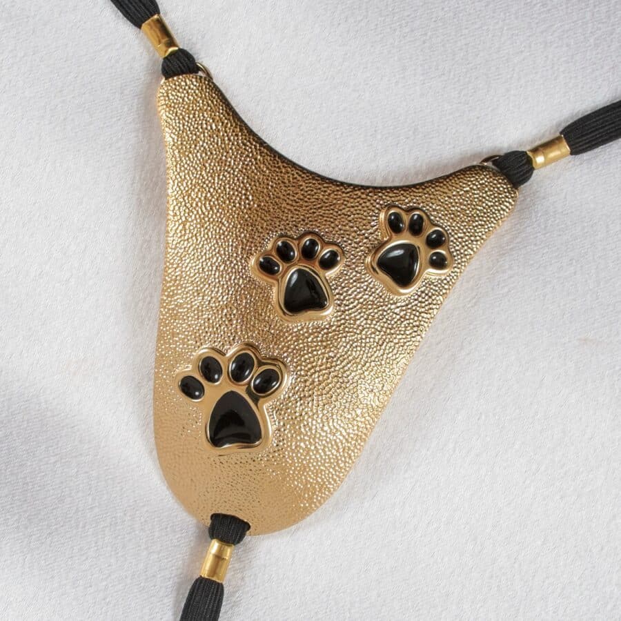Sylvie Monthulé - G-String Velvet Cat Paws | Goud