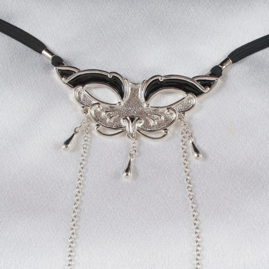 Sylvie Monthulé - G-String Voluptuous Cat Mask | Zilver