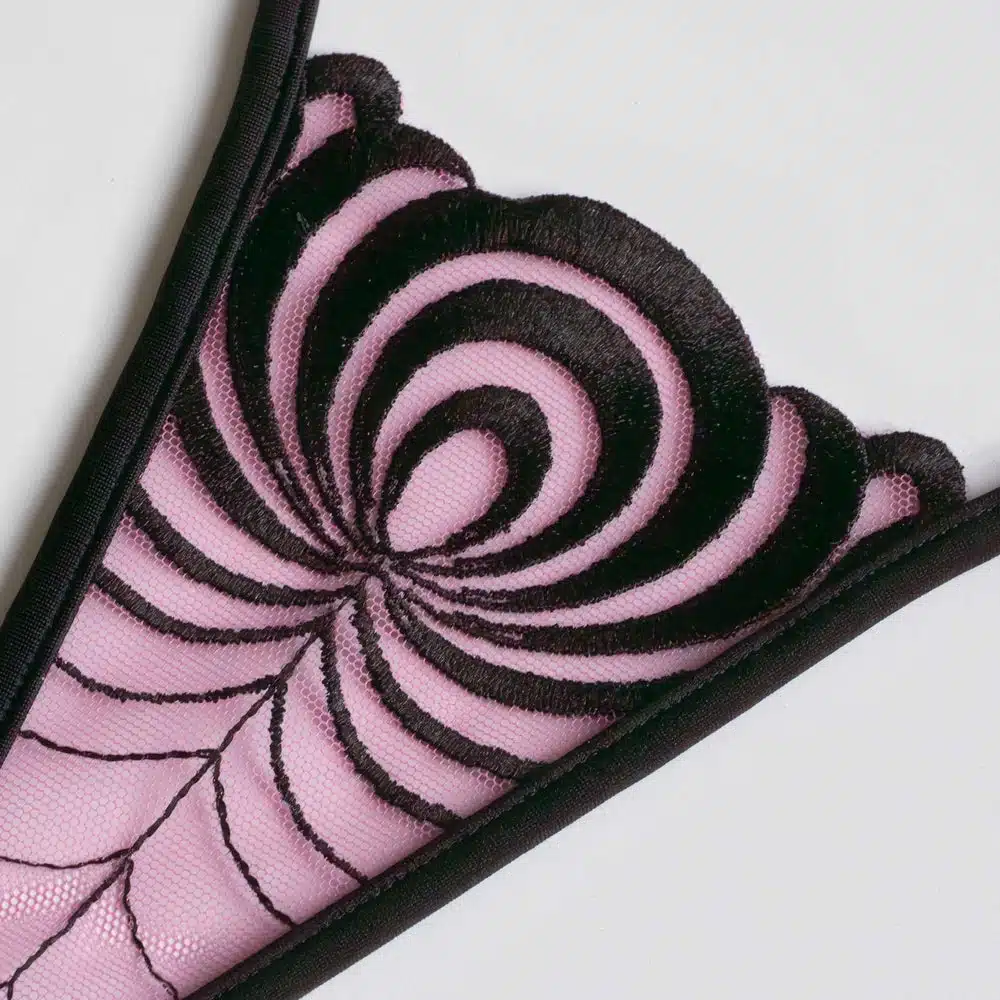 Lucky Cheeks | Hypnotica - Mini G-string - Zwart/Roze - Afbeelding 3