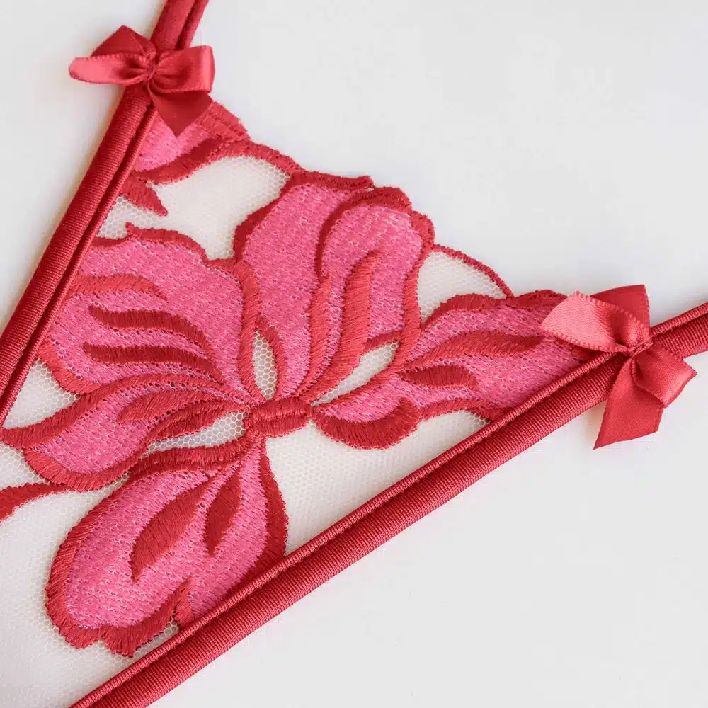 Lucky Cheeks | Rosebud - Mini G-string - Rood/Roze - Afbeelding 3