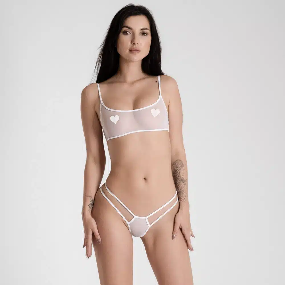 Lucky Cheeks | Venus in White - Diamond G-string - Wit - Afbeelding 3