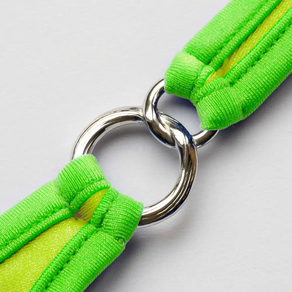 Lucky Cheeks | Bikini Neon Brazil Beauty - Scrunch String - Geel/Groen - Afbeelding 3