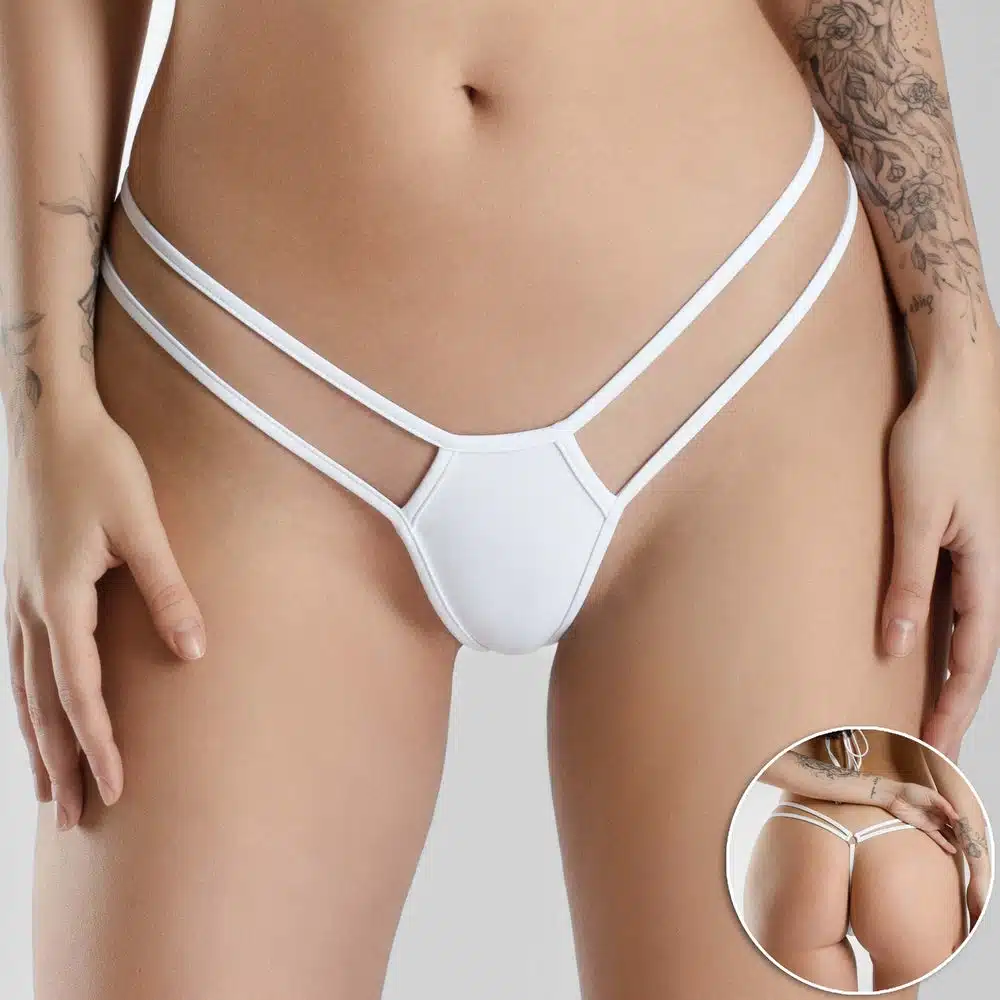 Lucky Cheeks | Bikini White Beauty - Diamond T-String